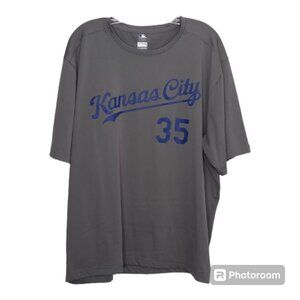 Royals Shirt Men's 2XL Gray Kansas City #35 Hosmer MLB Baseball TX3 Cool Dadcore